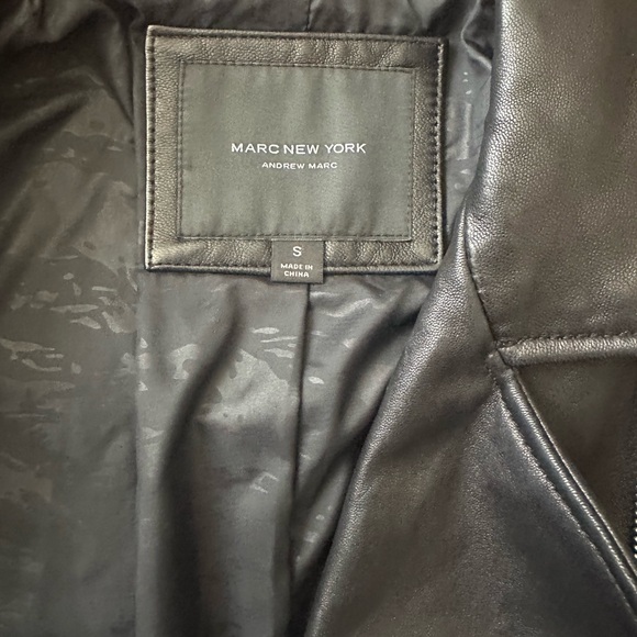 Marc New York Quilted Black Leather Jacket - Picture 4 of 4